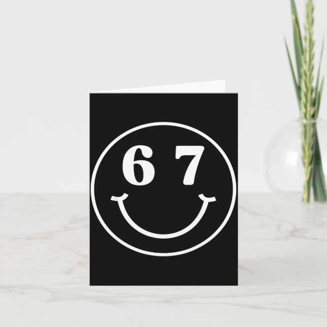 Carte Number 67 Player Or 67th Birthday Six Seven Funny  (Devant)
