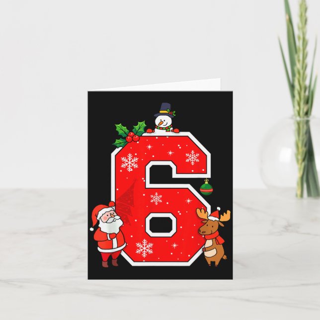 Carte Number 6 7 Meme 67 Couple Pajamas Christmas Matchi (Devant)