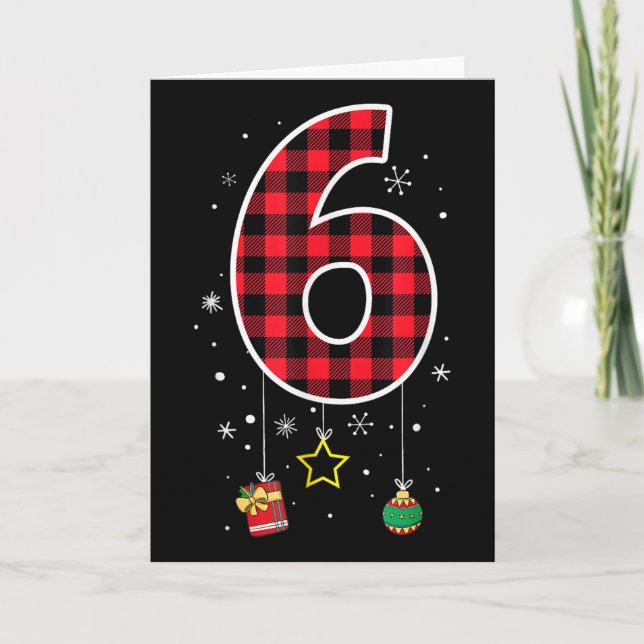Carte Number 6 Funny Meme Saying 6 7 Six Seven Christmas (Devant)