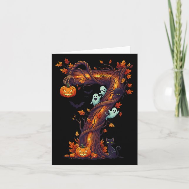 Carte Number 7 67 Meme Halloween Pumpkin Costume Matchin (Devant)