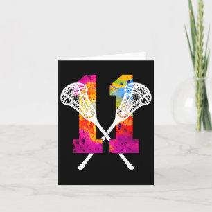 Carte Numéro 11 Années crosse 11e anniversaire