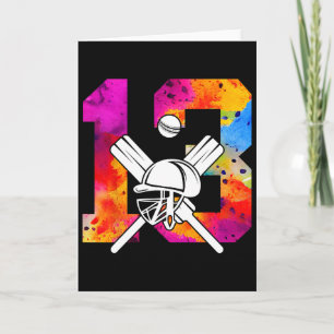 Carte Numéro 13 Ans Cricket 13e Anniversaire 1