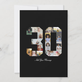 Carte Numéro 30 Collage photo