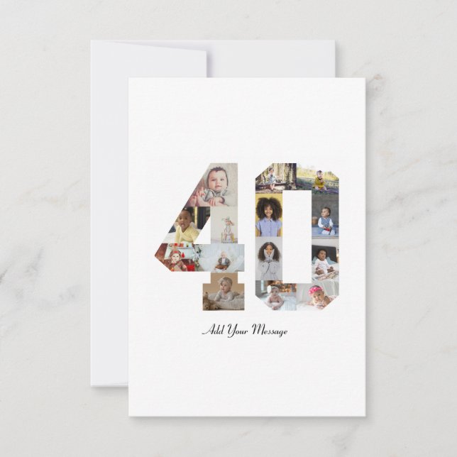 Carte Numéro 40 - Collage photo (Devant)