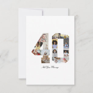 Carte Numéro 40 - Collage photo