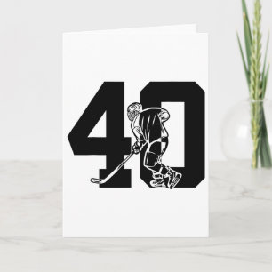 Carte Numéro 40 Years Ice Hockey 40e anniversaire