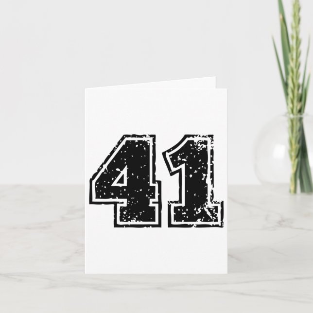 Carte Numéro 41 Quarante et un pied Vendre l'équipe de l (Devant)