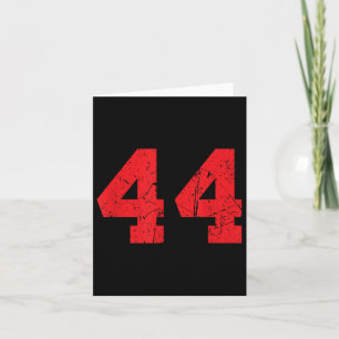 Carte Numéro #44 Sport Rouge en détresse Numéro