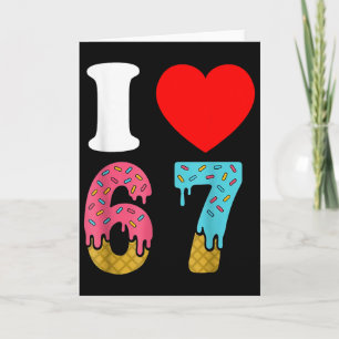 Carte Numéro 67 J'aime Six Sept Clic 6 7 67 Mème Couple