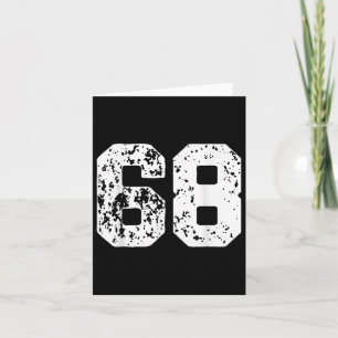 Carte Numéro 68 Blanc meilleur Clic College Style Annive
