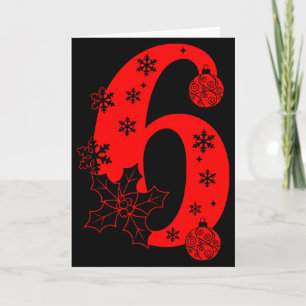 Carte Numéro 6 Citation drôle de mème 67 Six Sept Noël 