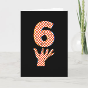 Carte Numéro 6 Costume Halloween à carreaux Meme Matchin
