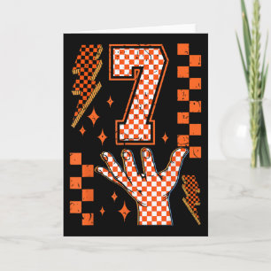 Carte Numéro 7 Costume à carreaux Halloween Memes assort