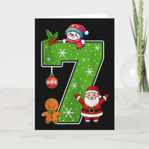 Carte Numéro 7 Drôle 67 Mème Couple Pyjama Noël Ma