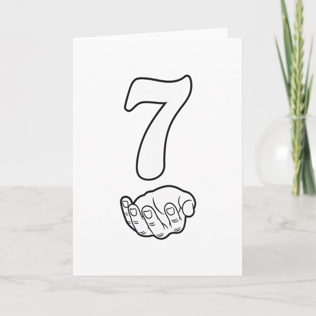 Carte Numéro 7 Drôle 67 Six Sept Mème Mains Couple Matc (Devant)