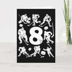 Carte Numéro 8 Ans Hockey sur glace 8e Anniversaire (2)
