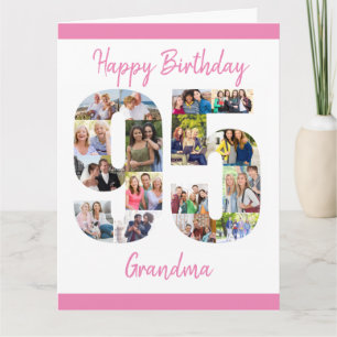 Carte Numéro 95 de 95e anniversaire Grand collage de pho