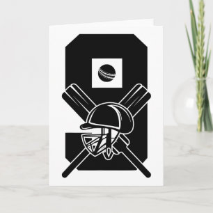 Carte Numéro 9 Ans Cricket 9e Anniversaire