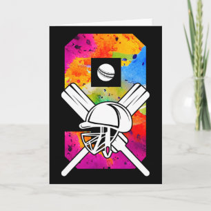 Carte Numéro 9 Ans Cricket 9e Anniversaire 1