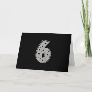 Carte Numéro Chanceux 6 Joyeux Anniversaire