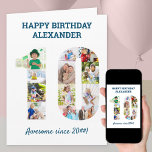 Carte Numéro de 10e anniversaire Collage photo<br><div class="desc">Carte d'anniversaire personnalisée 10e avec collage photo en forme de numéro 10. Le modèle est mis en place pour vous permettre d'ajouter vos photos, qui seront affichées dans un mélange de formats portrait, paysage et carré pour vous donner une grande flexibilité dans le placement de vos photos préférées. Vous pouvez...</div>