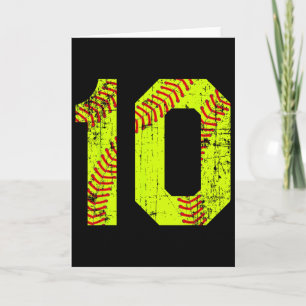 Carte Numéro de maillot vintage Softll 10 