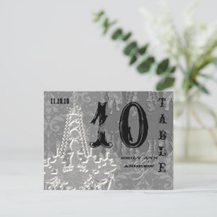 Carte Numéro de table de la feuille de lecture en 
