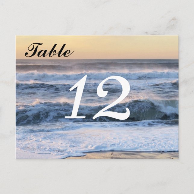 Carte Numéro de table des vagues (Devant)