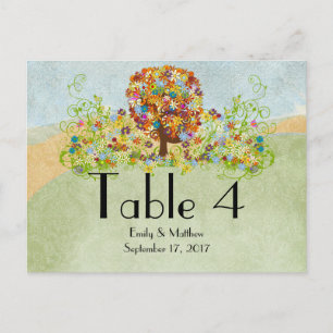 Carte Numéro de table du Mariage forestier enchâss