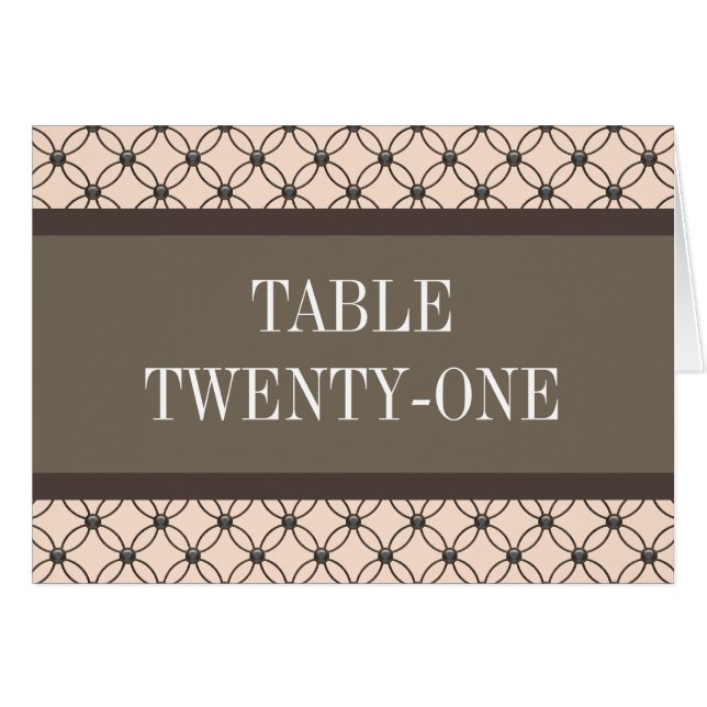 Carte Numéro de table Linen Fancy (Devant horizontal)