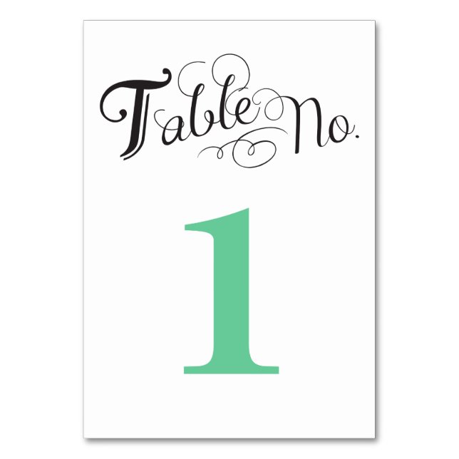 Carte Numéro de table Love Story (Dos)