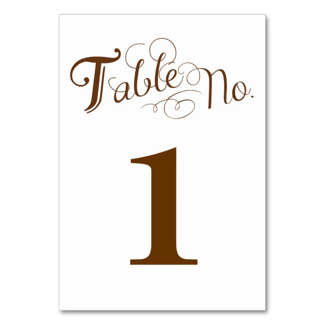 Carte Numéro de table Love Story (Par défaut)