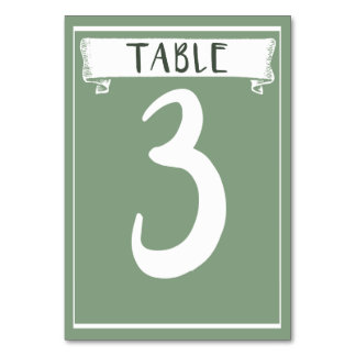 Carte Numéro de tableau - 3