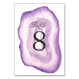 Carte Numéro de tableau de la grille aquarelle   L