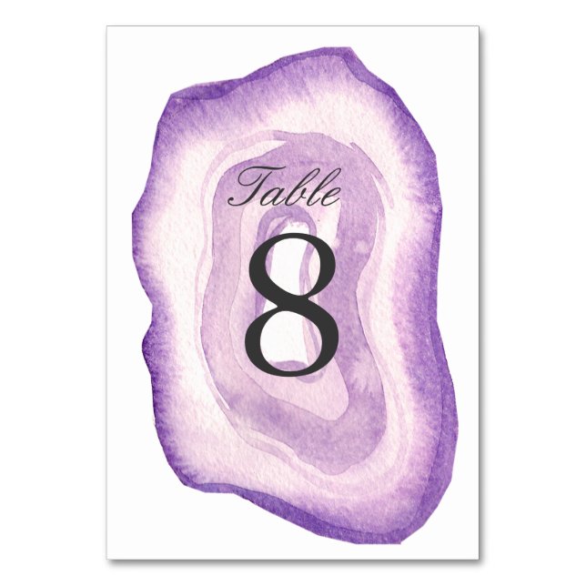 Carte Numéro de tableau de la grille aquarelle | L (Par défaut)
