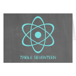 Carte Numéro de tableau de tableau atomique Aqua