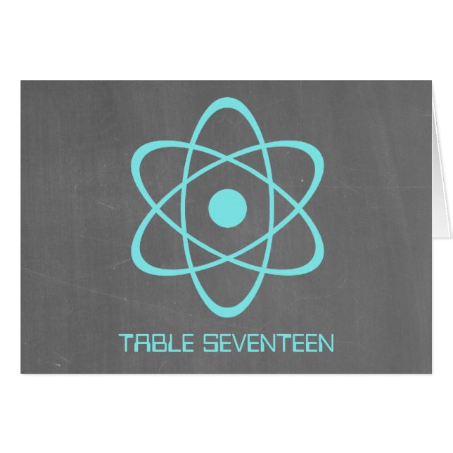 Carte Numéro de tableau de tableau atomique Aqua (Devant horizontal)
