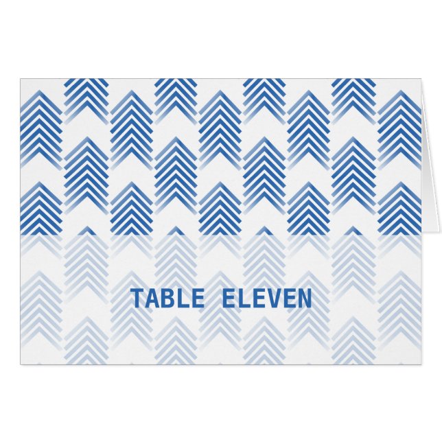 Carte Numéro de tableau des flèches tribales bleue (Devant horizontal)