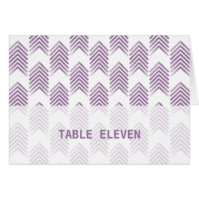 Carte Numéro de tableau des flèches tribales viole (Devant horizontal)