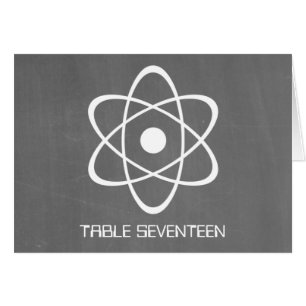 Carte numéro de tableau ivoire atomique