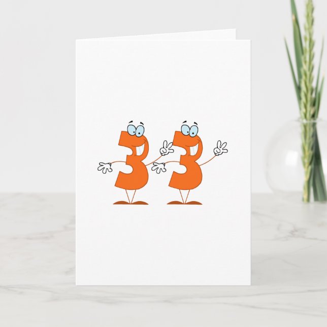 Carte Numéro heureux 33 (Devant)