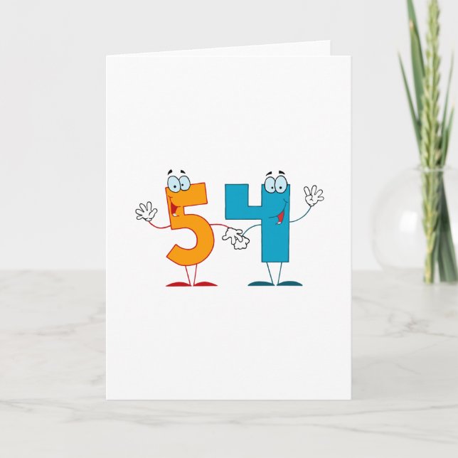 Carte Numéro heureux 54 (Devant)