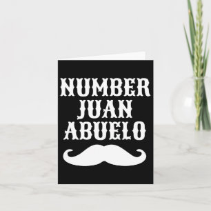 Carte Numéro Juan Abuelo Espagnol Mexicain Meilleur Papa