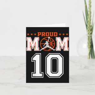 Carte Numéro personnalisé 10 Maman de baseball fière Per