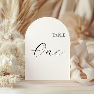 Carte numéro un de table