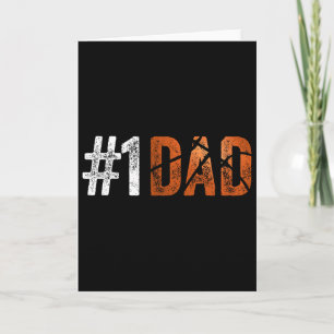 Carte Numéro Un Père Bysketbyll Du Fils Pour Fête des pè