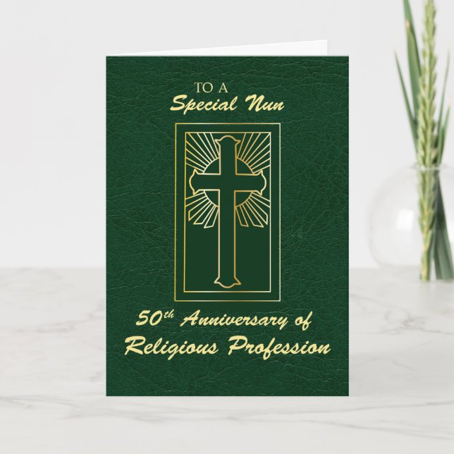 Carte Nun 50e anniversaire de la profession religieuse G (Devant)