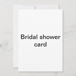 Carte nuptiale de douche