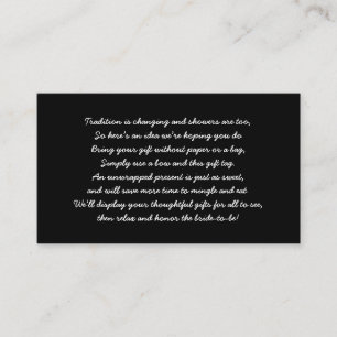 Carte nuptiale d'insertion de douche d'affichage