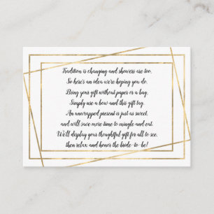 Carte nuptiale d'insertion de douche d'affichage